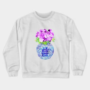 Blue and white china vase Crewneck Sweatshirt